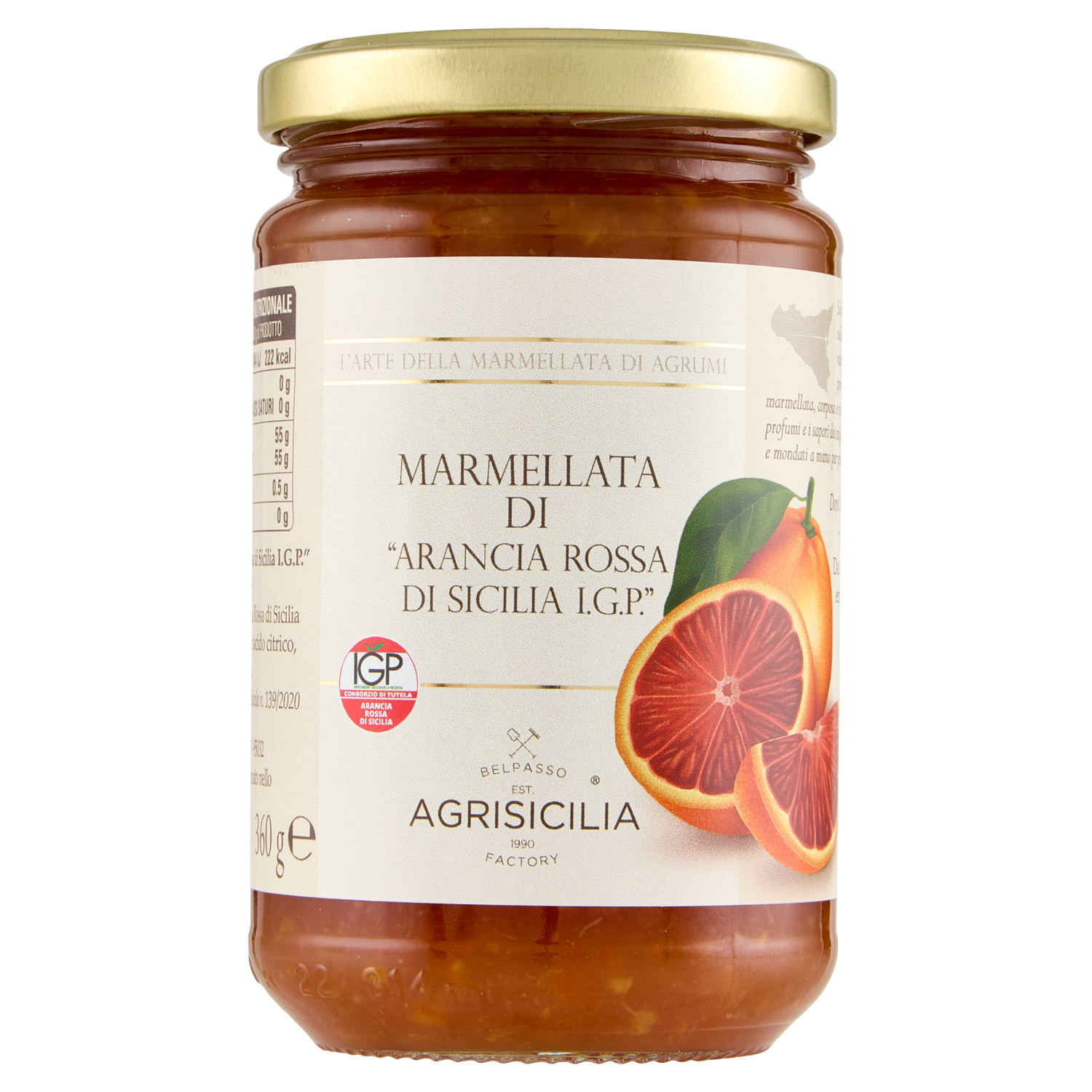 Agrisicilia – Marmellata di "Arancia Rossa di Sicilia I.G.P."